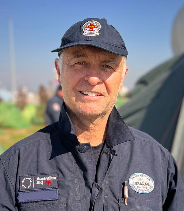 A member of the Disaster Assistance and Response Team delivering search & rescue and recovery operations following the large scale earthquake in the city of Antakya, Hatay Province in Türkiye on the 6th of February 2023. Credit: DFAT/Nathan Fulton